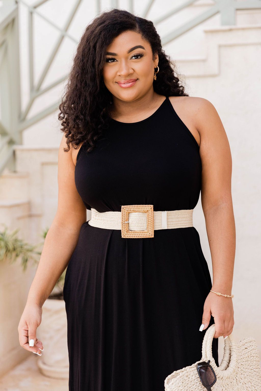 Who I'm Supposed To Be Solid Black Maxi Tank Dress sold by Pink Lily product image thumbnail 7