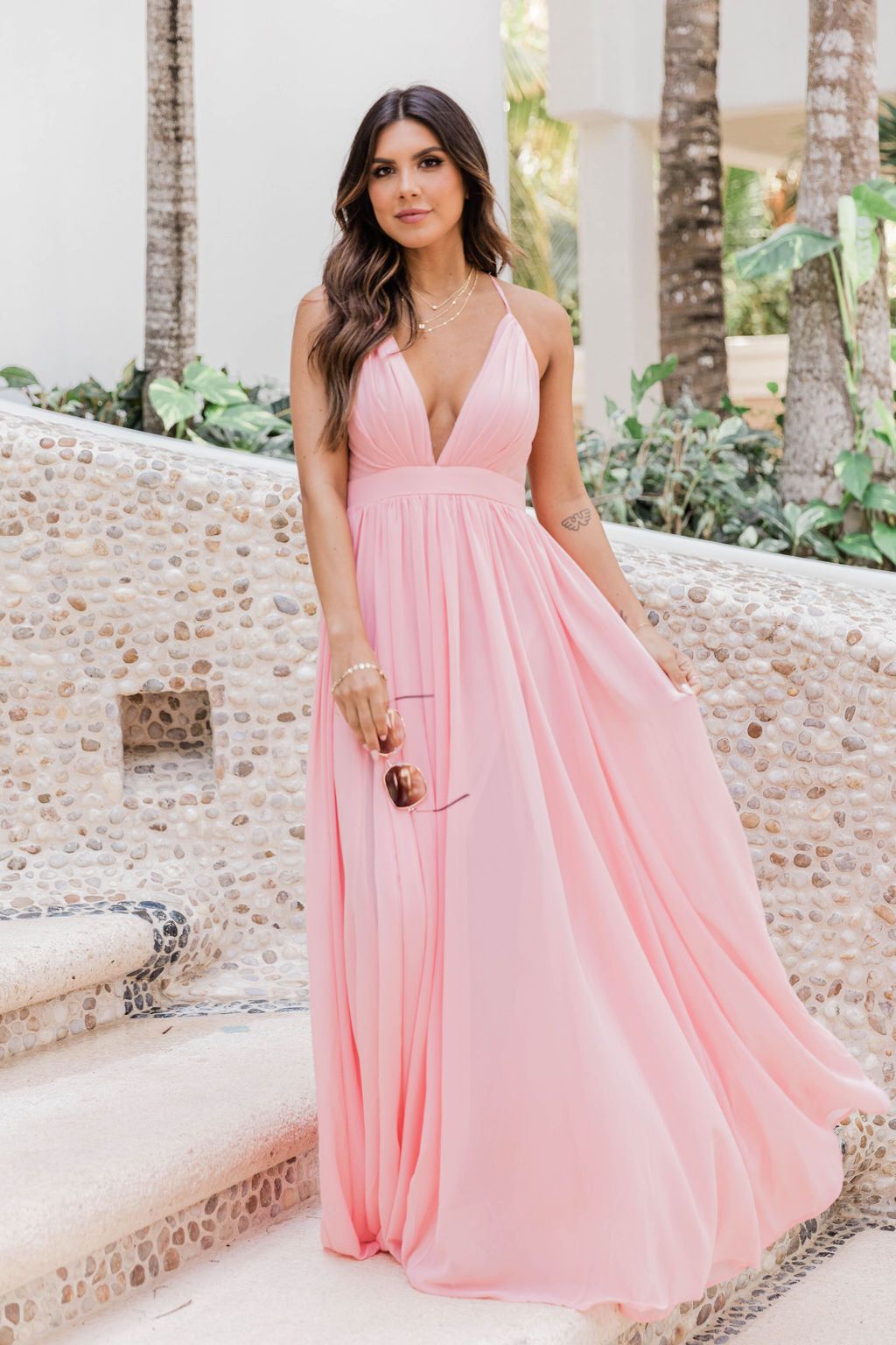 It All Begins With Love Pink Maxi Dress FINAL SALE sold by Pink Lily product image thumbnail 2