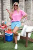Firecracker Hot Pink Graphic Tee sold by Pink Lily