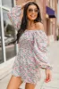 See You Later Multi Square Neck Printed Romper FINAL SALE sold by Pink Lily