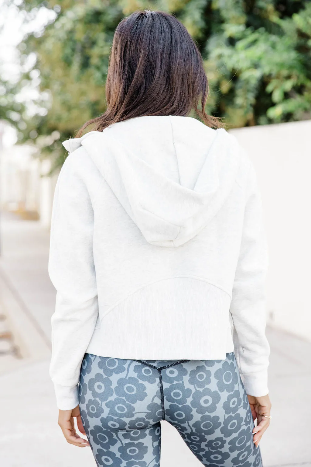 Making It Look Easy Grey Ribbed Shoulder Full Zip Pullover FINAL SALE sold by Pink Lily product image thumbnail 5