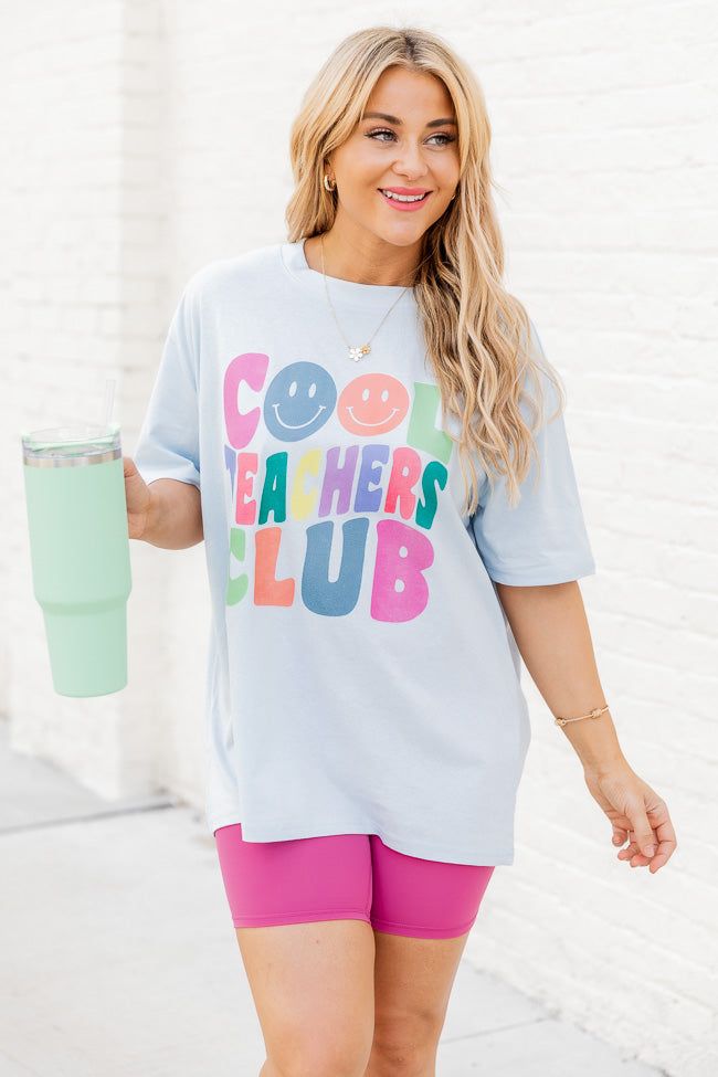 Cool Teachers Club Ice Blue Graphic Tee sold by Pink Lily product image thumbnail 6