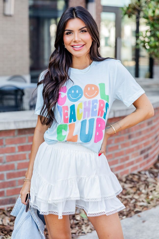 Cool Teachers Club Ice Blue Graphic Tee sold by Pink Lily product image thumbnail 4