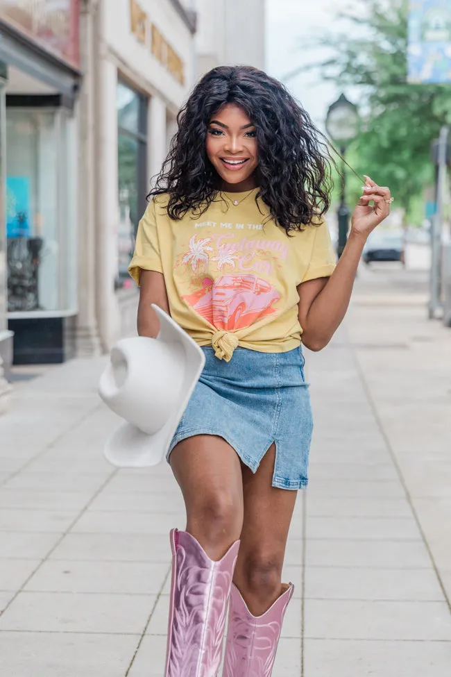 Meet Me In The Getaway Car Mustard Graphic Tee FINAL SALE sold by Pink Lily product image thumbnail 2