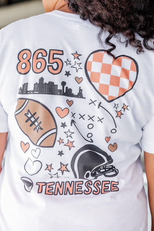 Tennessee 865 White Graphic Tee sold by Pink Lily