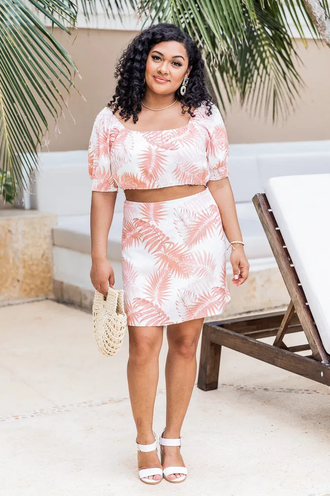 Emphasize Your Love Pink Palms Mini Skirt FINAL SALE sold by Pink Lily product image thumbnail 2