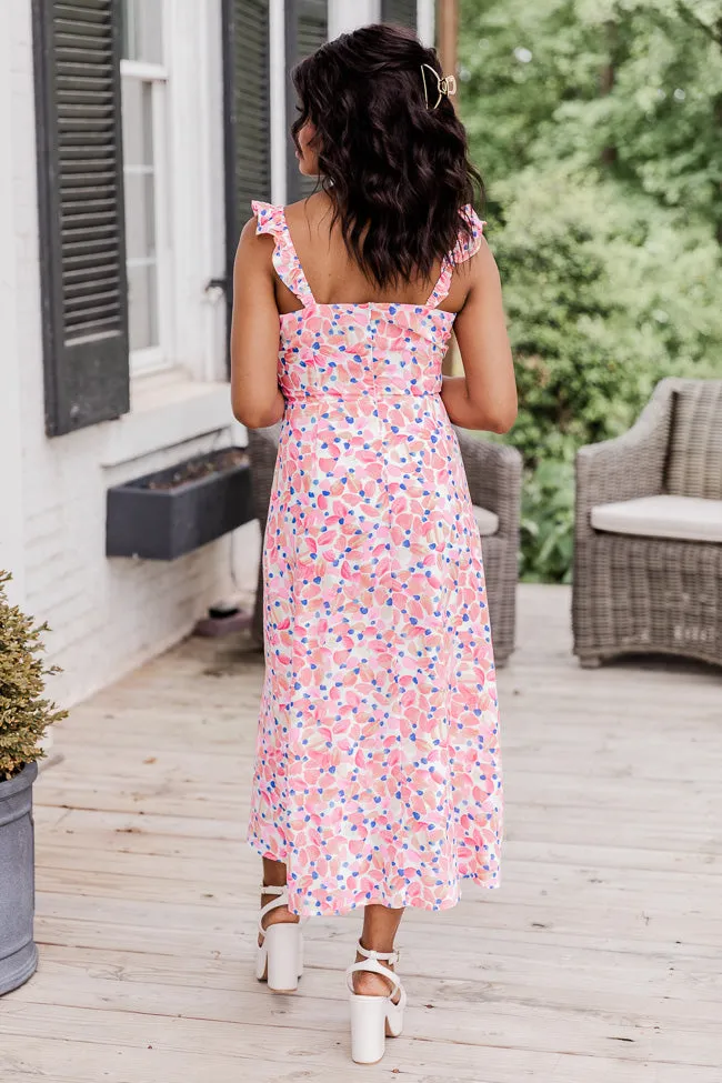Worth Your Time Multi Abstract Printed Midi Dress FINAL SALE sold by Pink Lily product image thumbnail 4