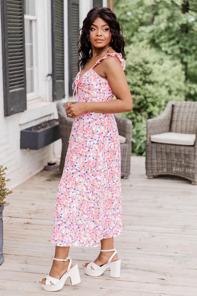 Worth Your Time Multi Abstract Printed Midi Dress FINAL SALE sold by Pink Lily product image thumbnail 3