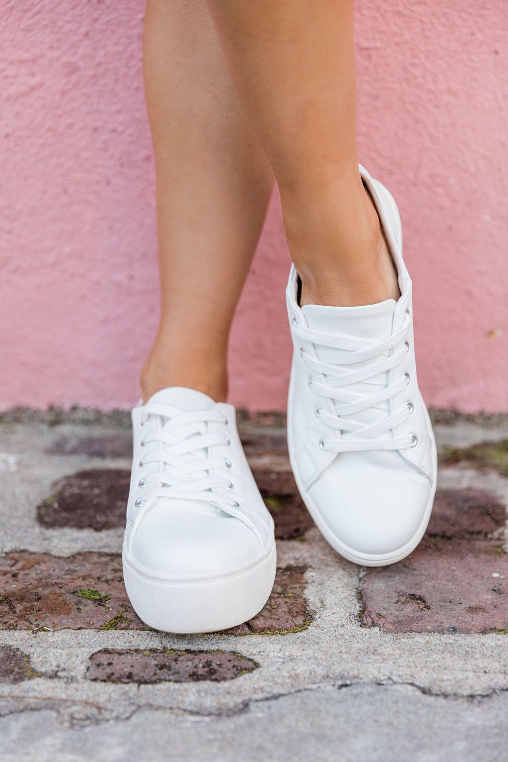 Dahlia White Sneakers FINAL SALE sold by Pink Lily