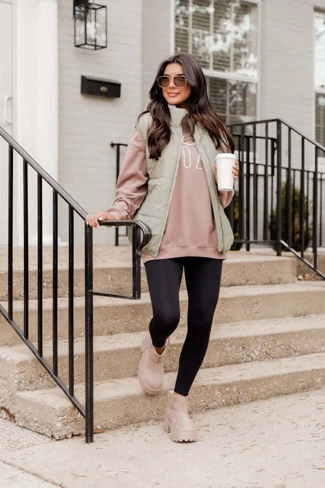 Stay Cozy Mocha Oversized Graphic Sweatshirt FINAL SALE sold by Pink Lily product image thumbnail 2