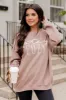 Stay Cozy Mocha Oversized Graphic Sweatshirt FINAL SALE sold by Pink Lily