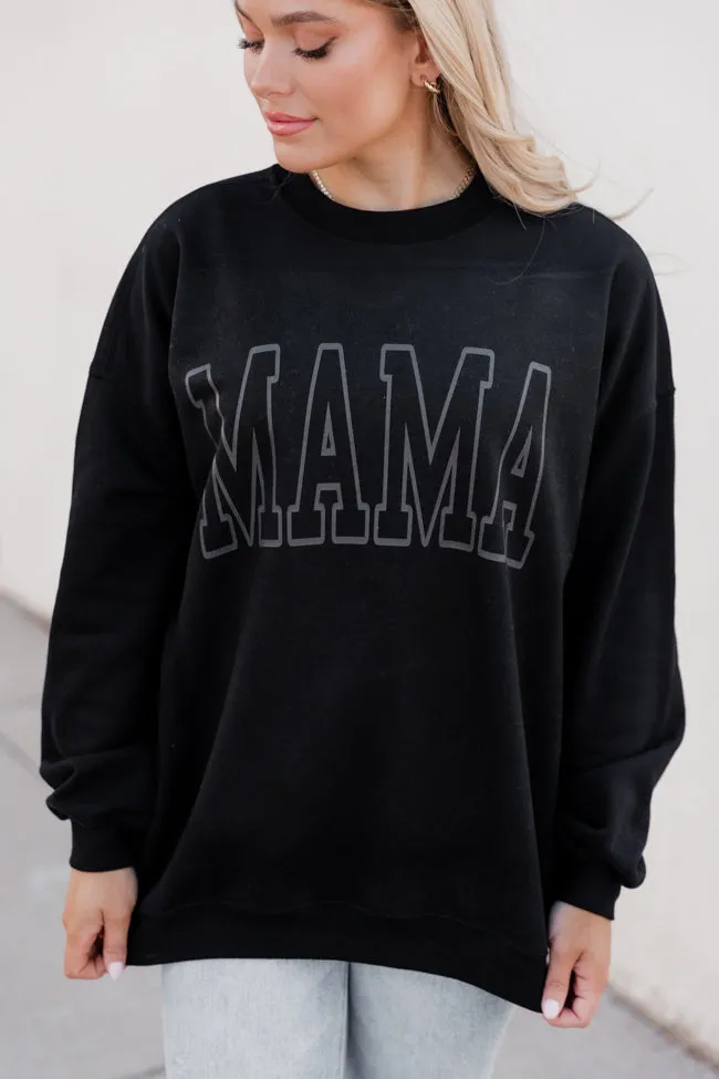Mama Grey Block Black Oversized Graphic Sweatshirt sold by Pink Lily product image thumbnail 3