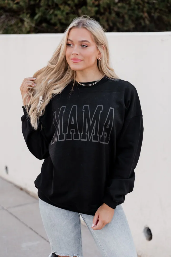Mama Grey Block Black Oversized Graphic Sweatshirt sold by Pink Lily product image thumbnail 4