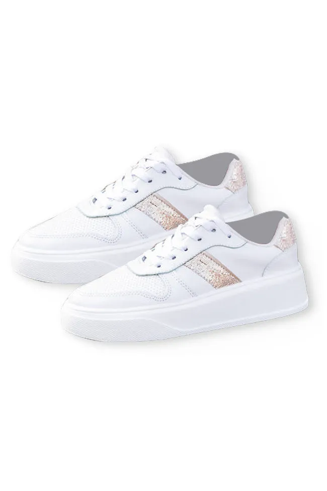 Maren Rose Gold Stripe Sneakers FINAL SALE sold by Pink Lily product image thumbnail 4