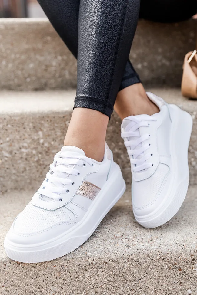 Maren Rose Gold Stripe Sneakers FINAL SALE sold by Pink Lily product image thumbnail 3