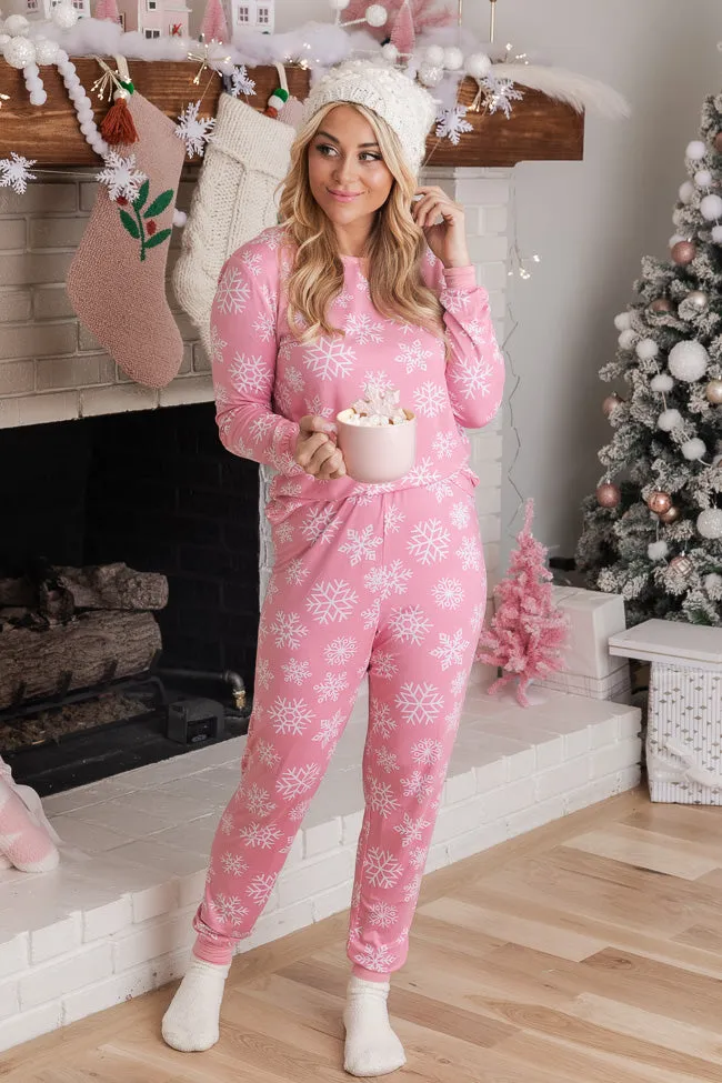 Merry All The Way Pink Snowflake Pajama Top FINAL SALE sold by Pink Lily product image thumbnail 2