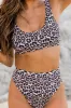 Aloha Darling Leopard Print High Waisted Bikini Bottoms FINAL SALE sold by Pink Lily