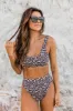 Aloha Darling Leopard Print High Waisted Bikini Bottoms FINAL SALE sold by Pink Lily