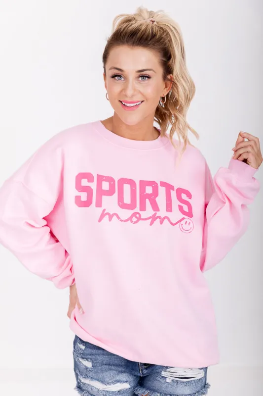 Sports Mom Light Pink Graphic Sweatshirt SALE sold by Pink Lily