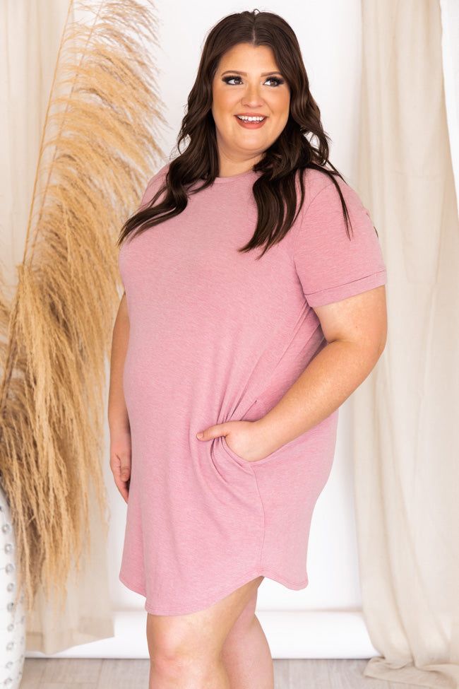 Cherished Time Mauve French Terry T-Shirt Dress FINAL SALE sold by Pink Lily product image thumbnail 15