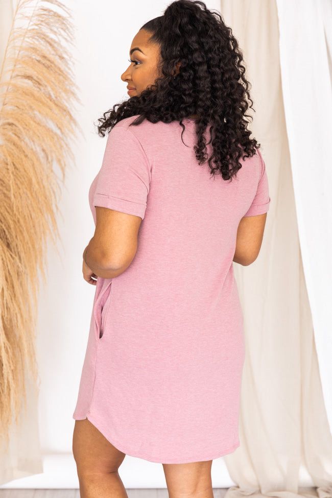 Cherished Time Mauve French Terry T-Shirt Dress FINAL SALE sold by Pink Lily product image thumbnail 11