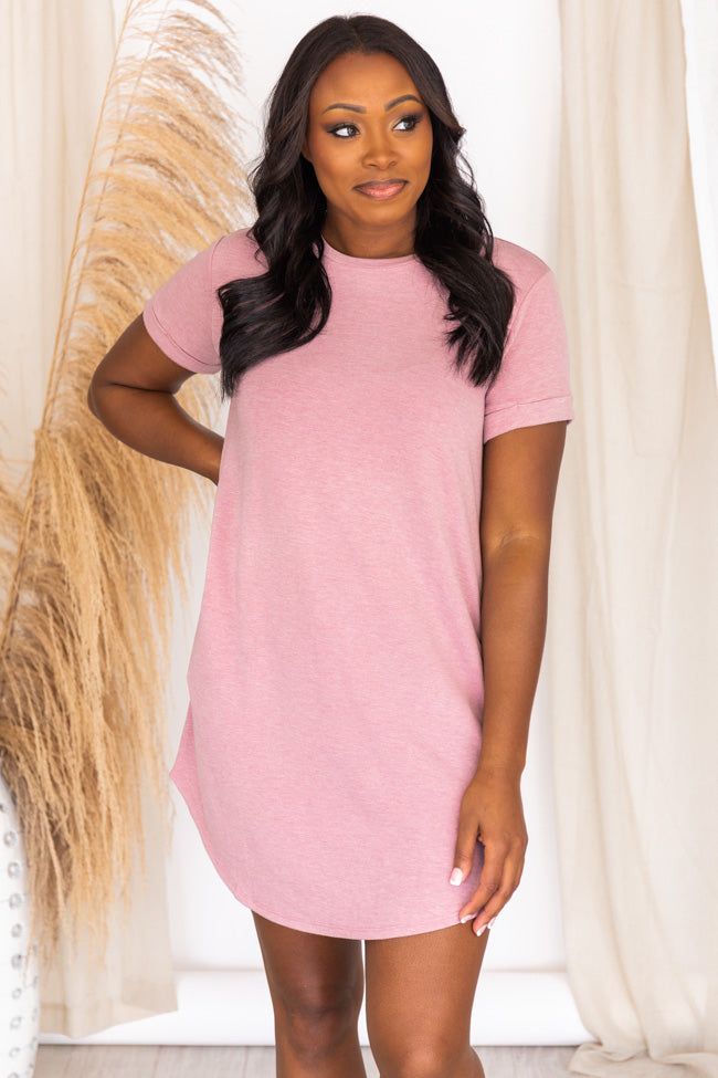 Cherished Time Mauve French Terry T-Shirt Dress FINAL SALE sold by Pink Lily product image thumbnail 8