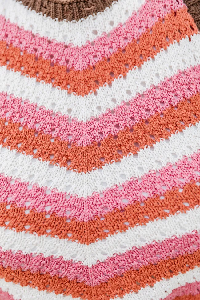 See The Good Pink Multi Striped Crochet Halter Tank FINAL SALE sold by Pink Lily product image thumbnail 4