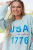 USA 1776 Light Blue Graphic Sweatshirt FINAL SALE sold by Pink Lily