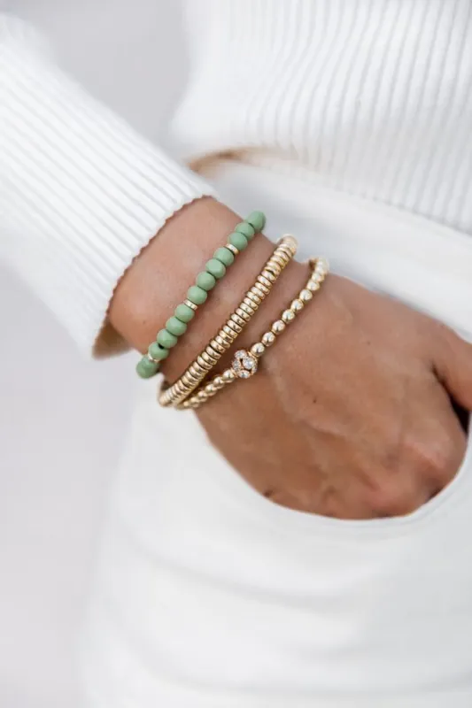All For You Mint And Gold Bracelet Set sold by Pink Lily