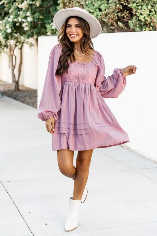 Take Your Time Mauve Mini Dress FINAL SALE sold by Pink Lily