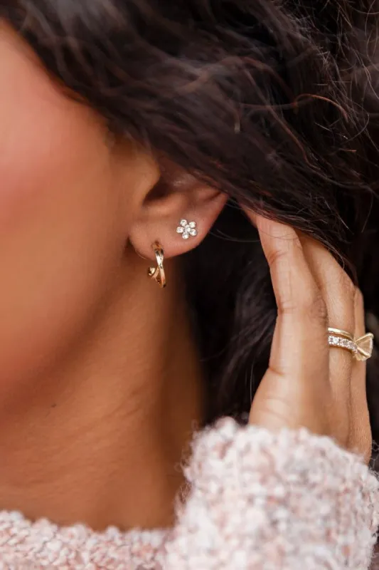 Of Your Dreams Gold Earring Set FINAL SALE sold by Pink Lily