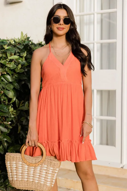 Salty Kisses Orange Mini Dress FINAL SALE sold by Pink Lily