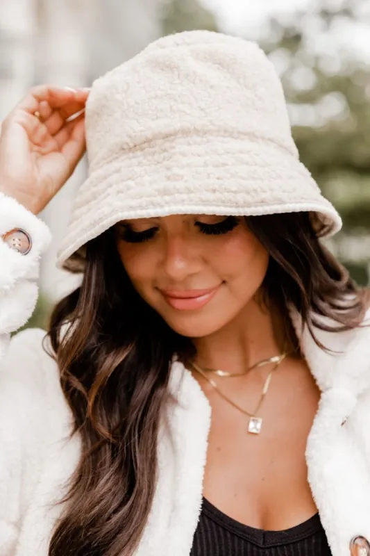 All That Cream Sherpa Bucket Hat FINAL SALE sold by Pink Lily
