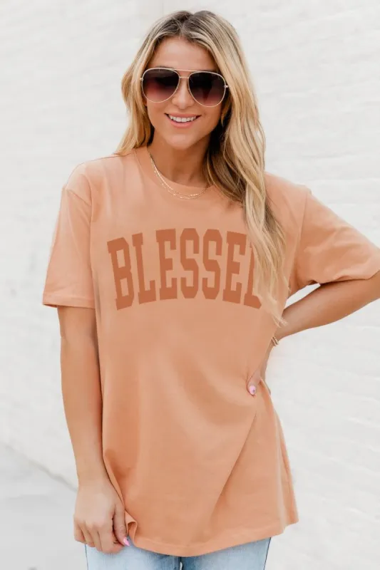 Blessed Clay Oversized Graphic Tee sold by Pink Lily