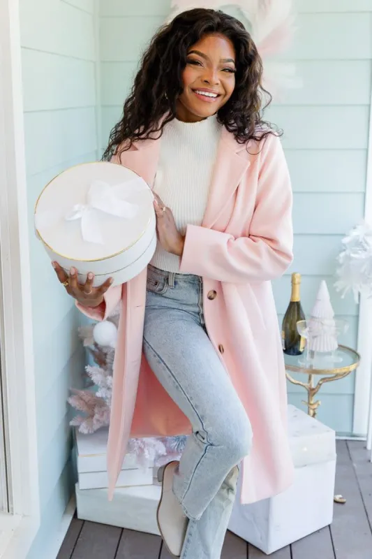 Cozy Love Blush Coat FINAL SALE sold by Pink Lily