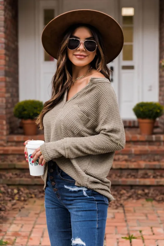 Always Loving You Most Olive Blouse FINAL SALE sold by Pink Lily