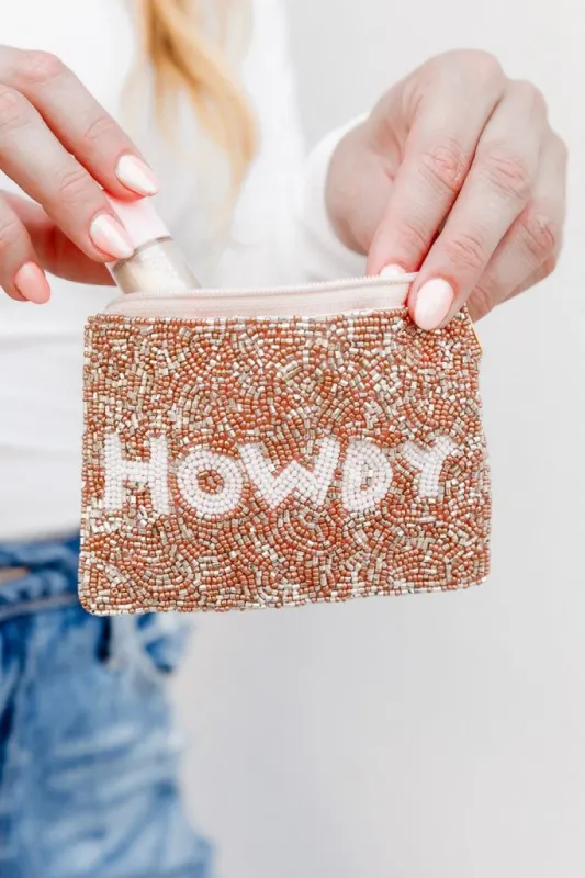 Howdy Rose Gold Coin Purse sold by Pink Lily