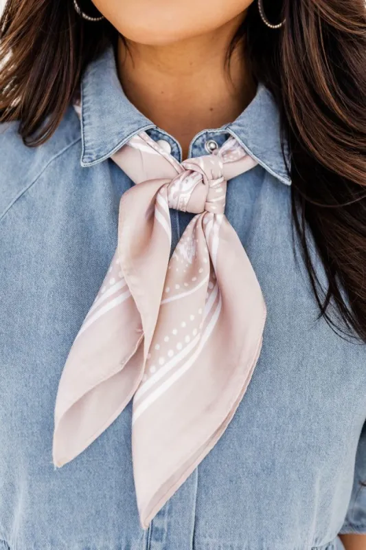 Set Me Free Ivory Satin Bandana sold by Pink Lily