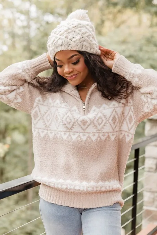 Wish We Were Beige Pullover sold by Pink Lily