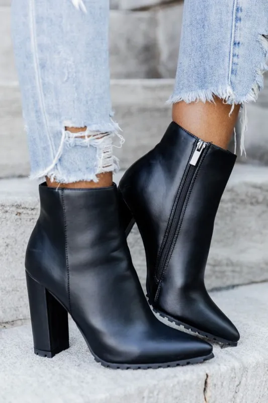 Shelbie Black Pointed Bootie FINAL SALE sold by Pink Lily