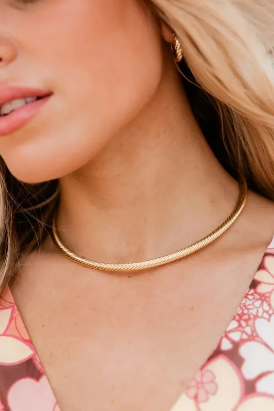 Never Enough Gold Choker FINAL SALE sold by Pink Lily