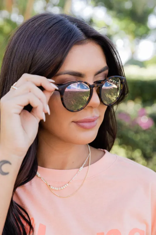 On An Adventure Pink Lense Tort Sunglasses FINAL SALE made by Pink Lily
