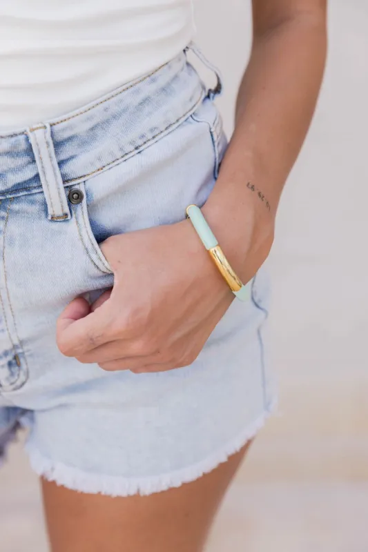 Hold On To You Mint Bangle Bracelet FINAL SALE made by Pink Lily