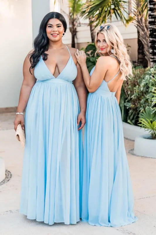 It All Begins With Love Light Blue Maxi Dress FINAL SALE sold by Pink Lily