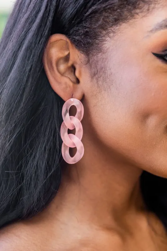 Good Days Ahead Pink Link Earrings FINAL SALE sold by Pink Lily