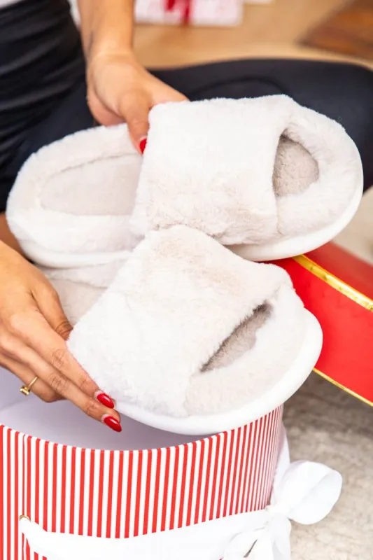 Something To See Beige Slippers made by Pink Lily