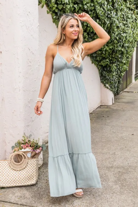 Lovely Fame Sage Cami Maxi Dress FINAL SALE sold by Pink Lily