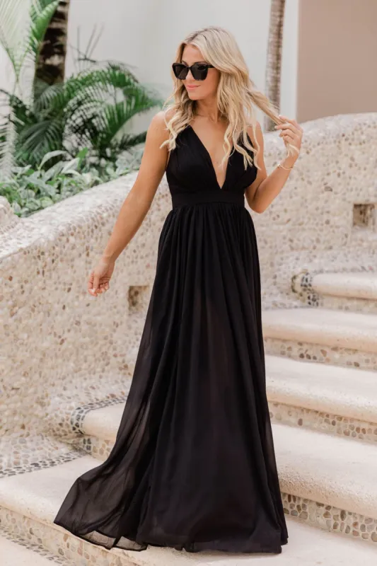 It All Begins With Love Black Maxi Dress FINAL SALE sold by Pink Lily