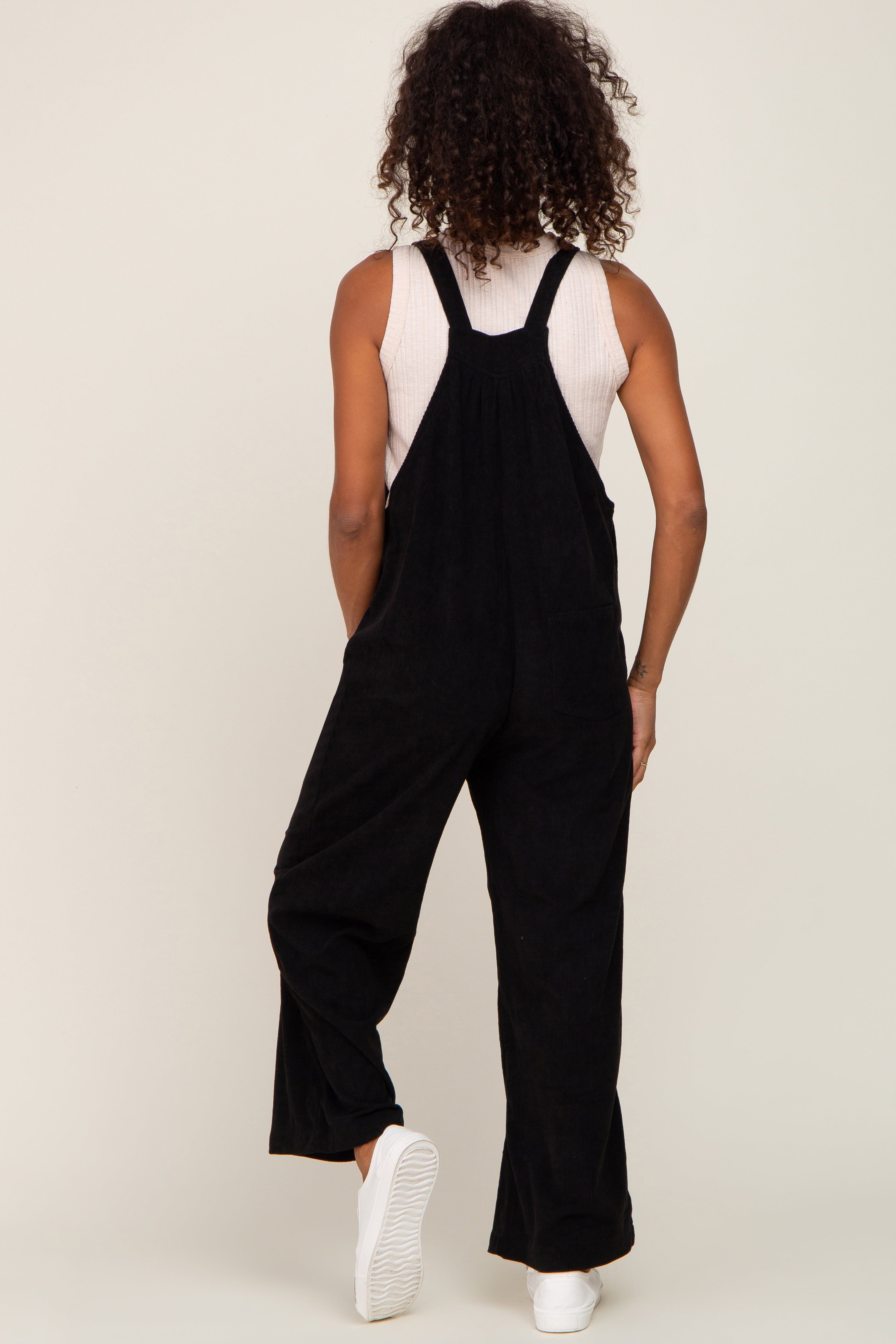 Black Corduroy Overalls sold by Pinkblush product image thumbnail 3