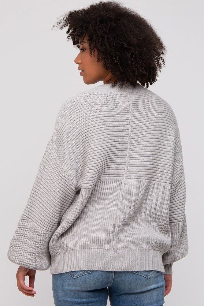 Heather Grey Ribbed Sweater sold by Pinkblush product image thumbnail 4